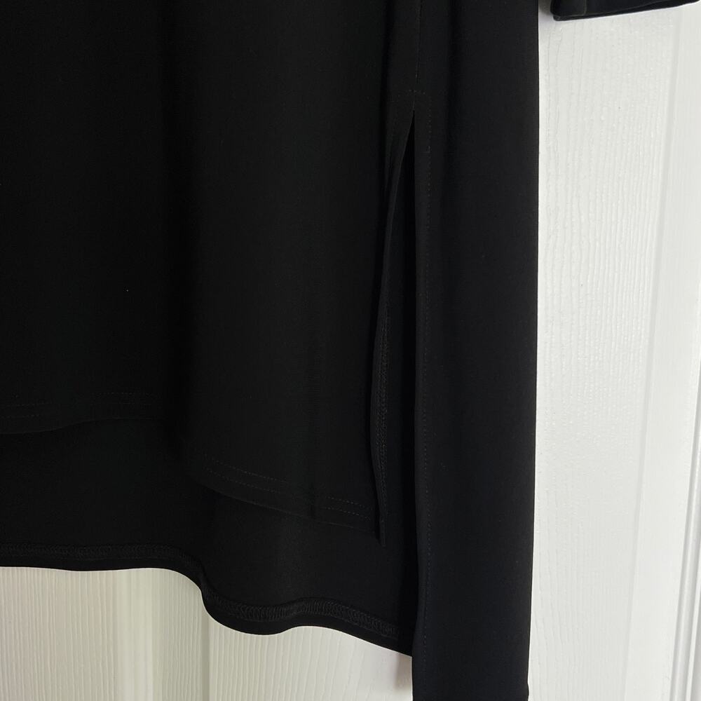 Sympli Tunic Top Women's Size 8 Black Curved Hem - Picture 4 of 5